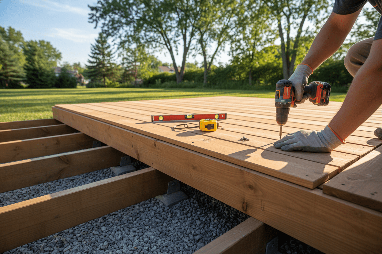 How to Build a DIY Ground Level Deck Without Heavy Tools (Step-by-Step)