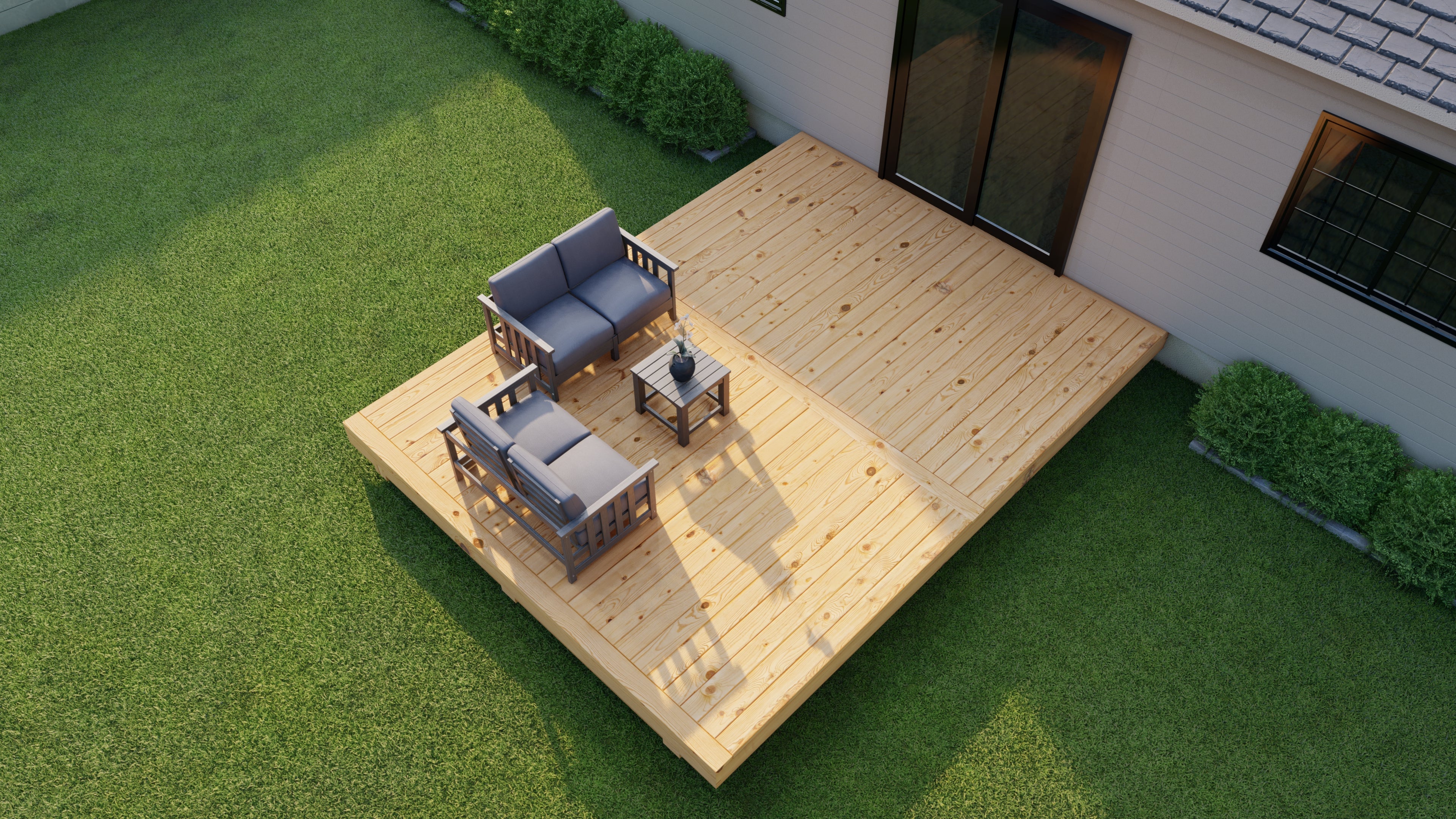 Pressure Treated Kiln Dried Wood Deck Kit | Easy DIY Installation – A-DIY
