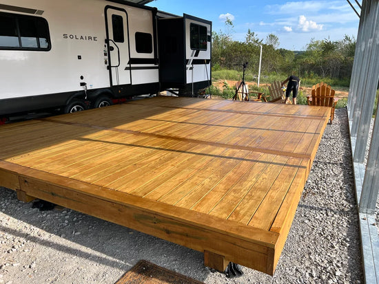 Just finished building our 16x20 deck…