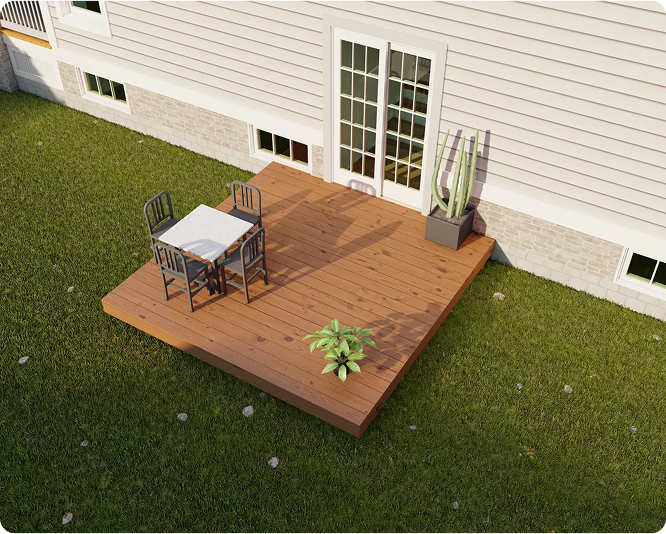 Pressure Treated Kiln Dried Wood Deck Kit | Easy DIY Installation – A-DIY