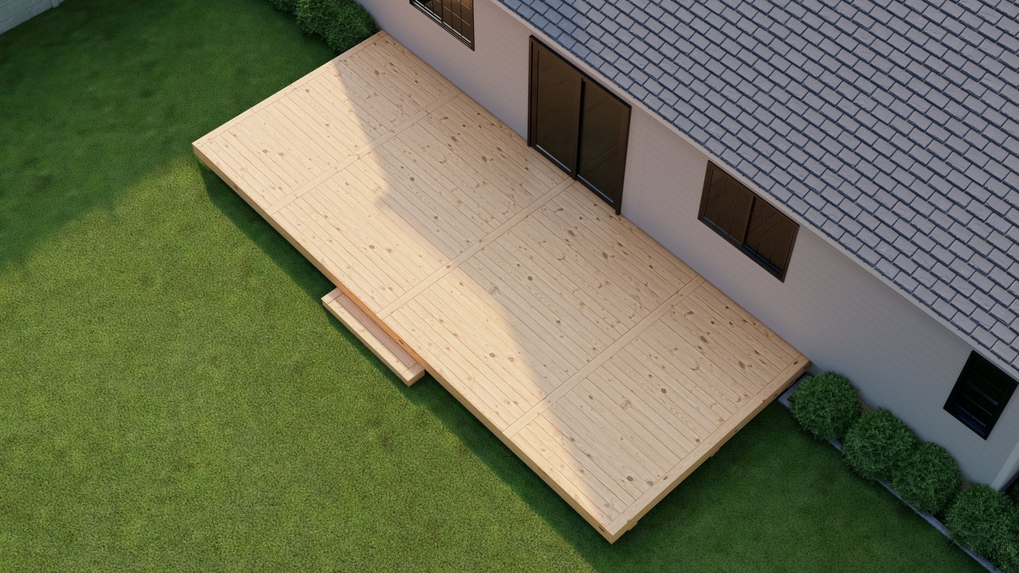 Pressure Treated (Kiln Dried) Wood Deck Kit - A - DIY