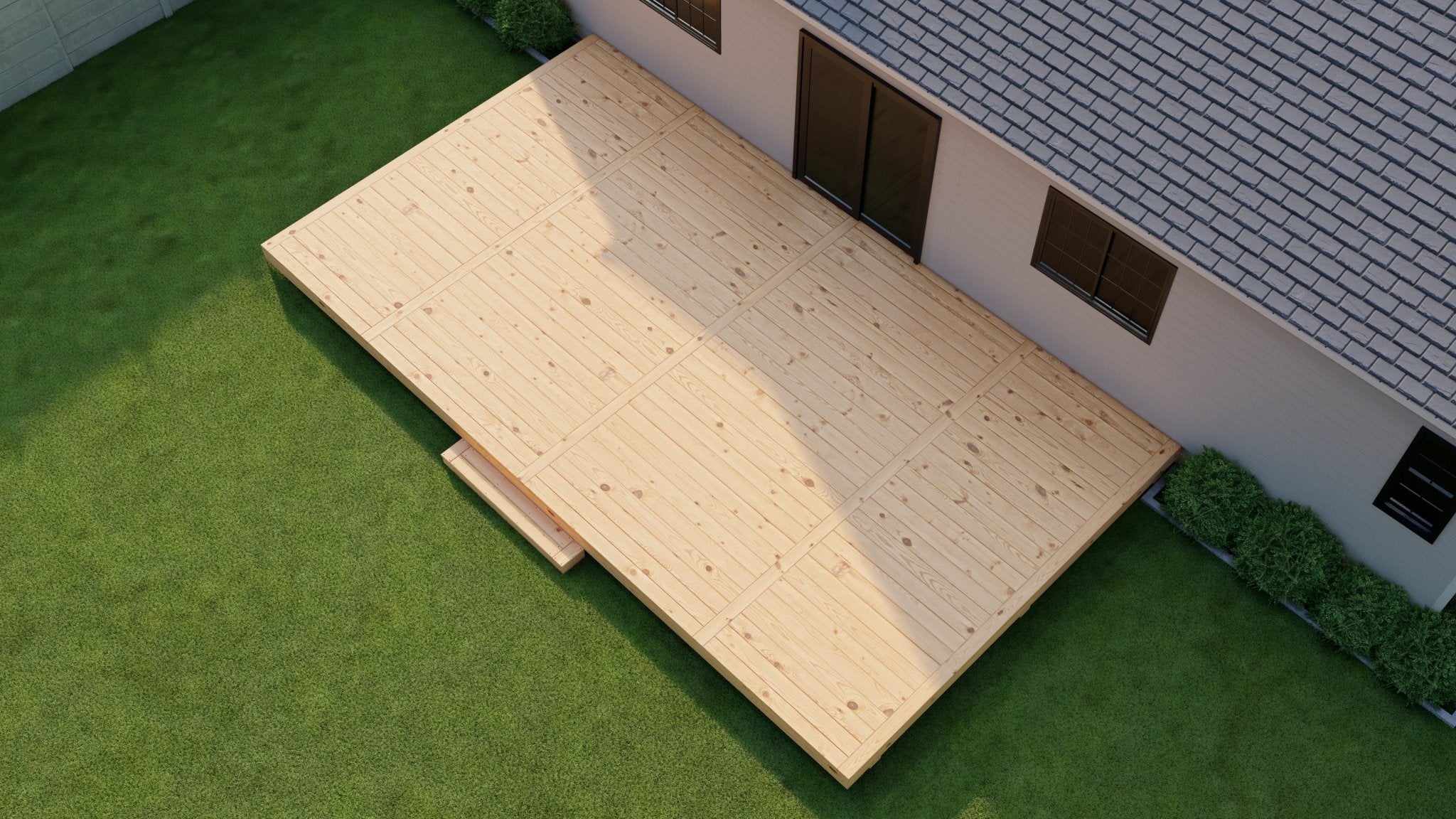 Pressure Treated (Kiln Dried) Wood Deck Kit - A - DIY