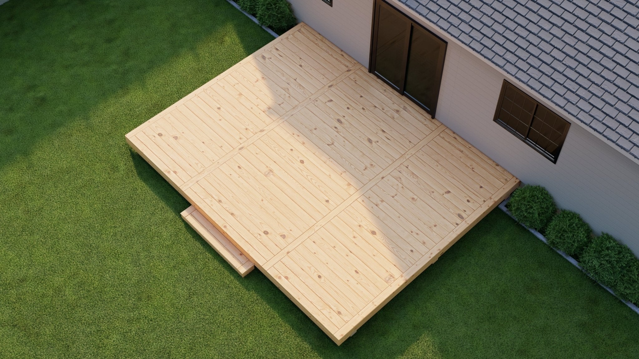 Pressure Treated (Kiln Dried) Wood Deck Kit - A - DIY