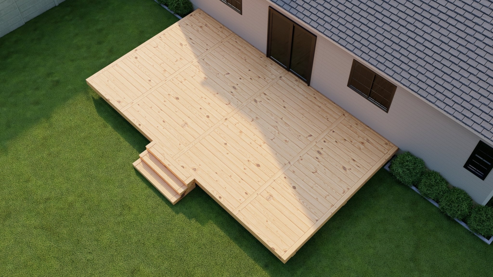 Pressure Treated (Kiln Dried) Wood Deck Kit - A - DIY