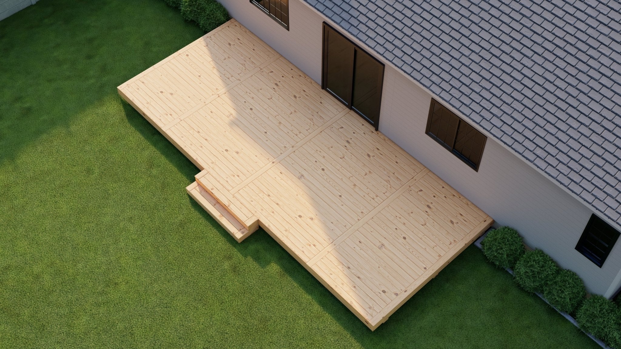Pressure Treated (Kiln Dried) Wood Deck Kit - A - DIY