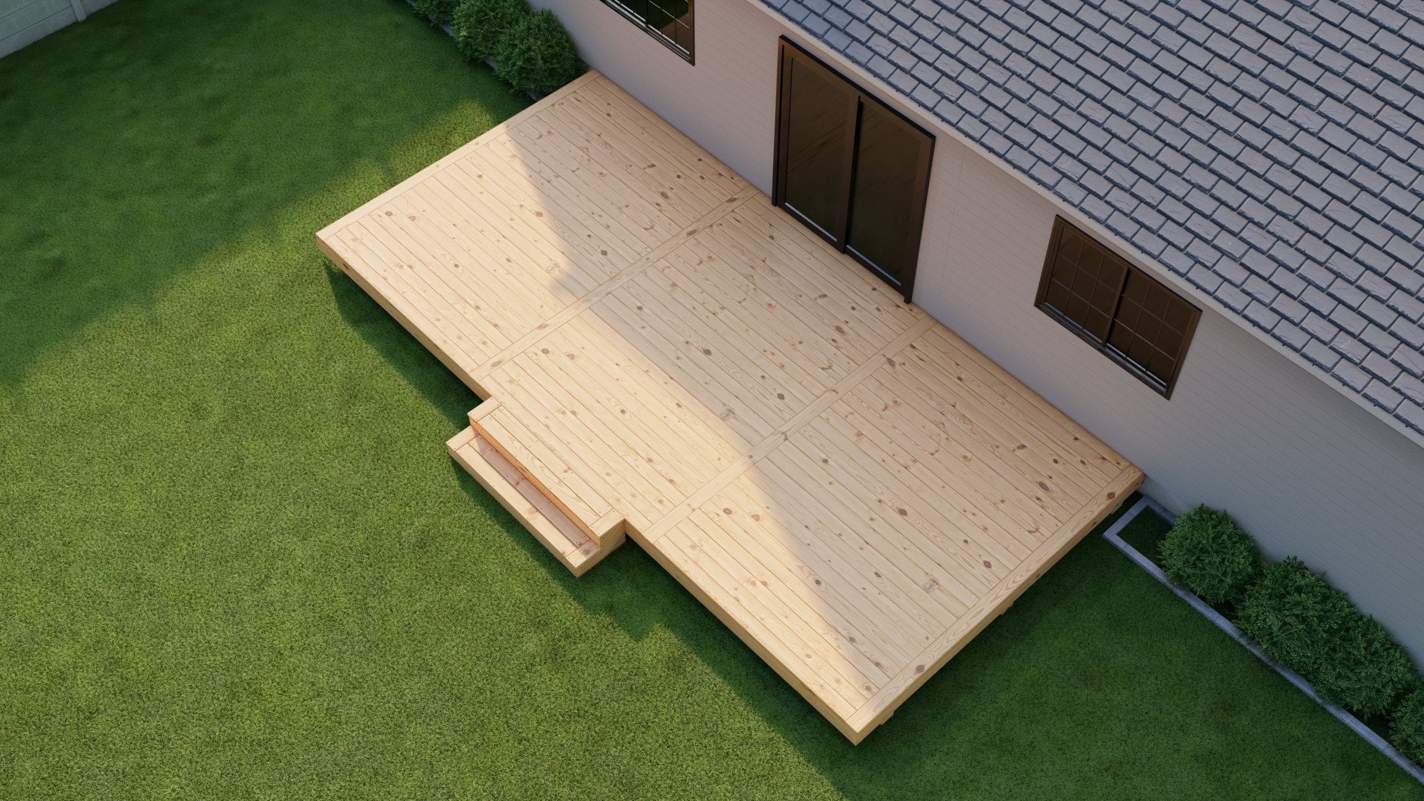 Pressure Treated (Kiln Dried) Wood Deck Kit - A - DIY