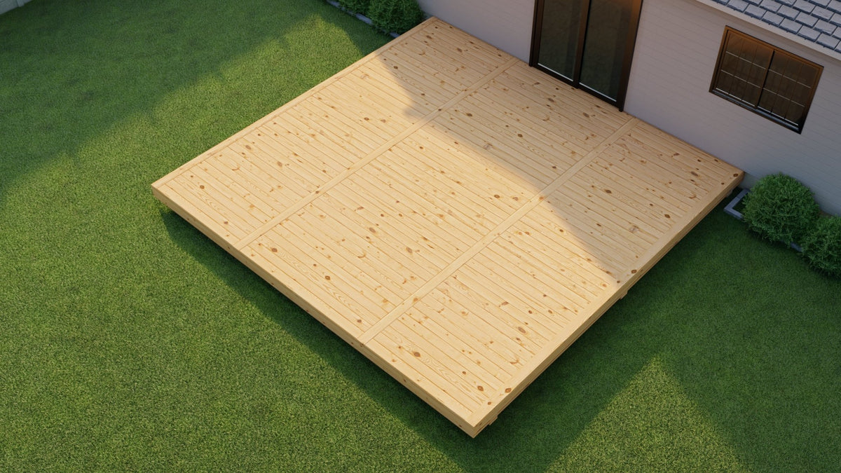 Pressure Treated (Kiln Dried) Wood Deck Kit - A - DIY