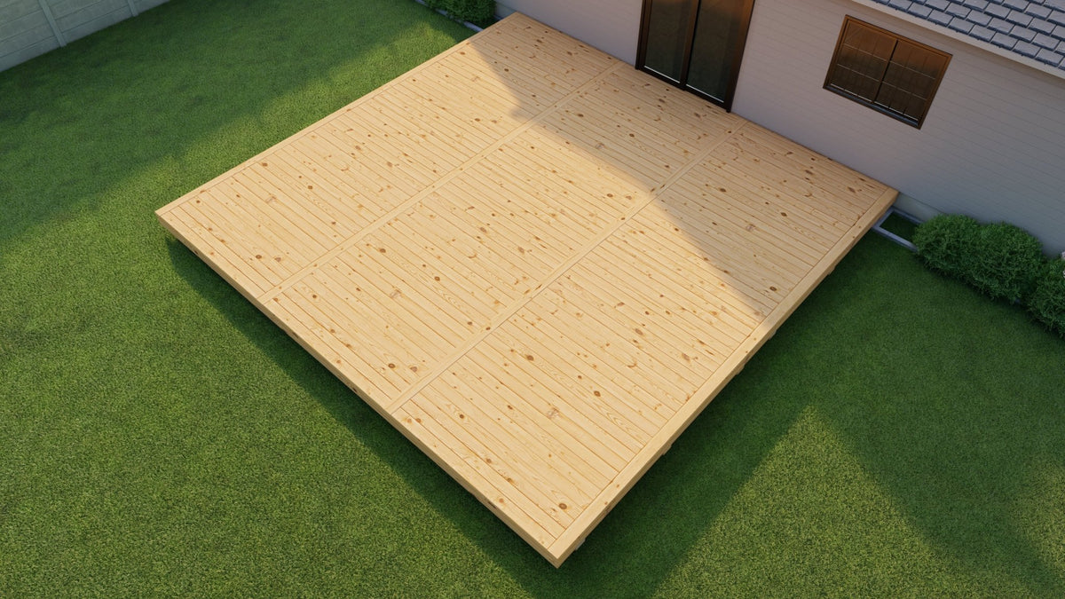 Pressure Treated (Kiln Dried) Wood Deck Kit - A - DIY