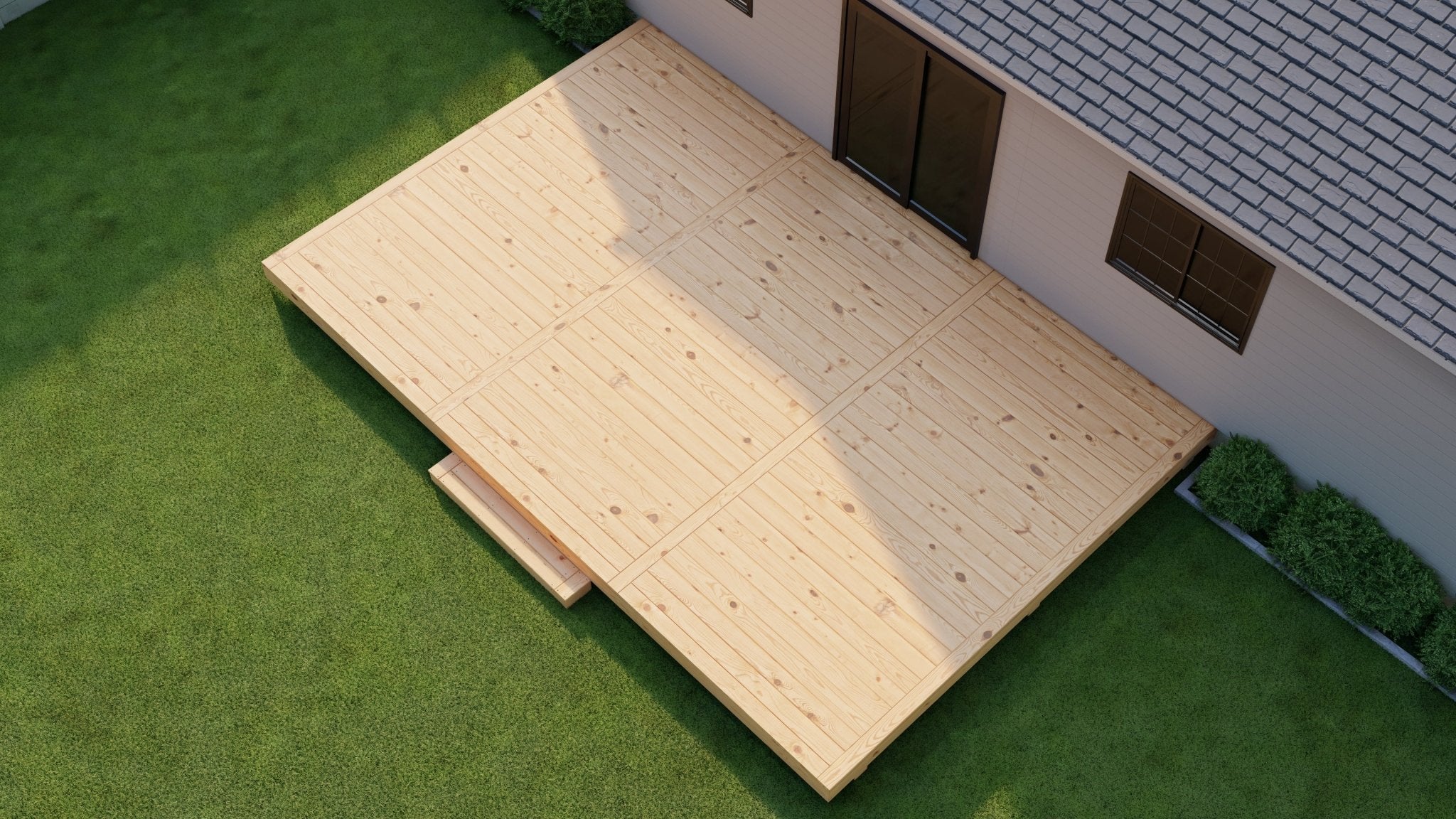 Pressure Treated (Kiln Dried) Wood Deck Kit - A - DIY