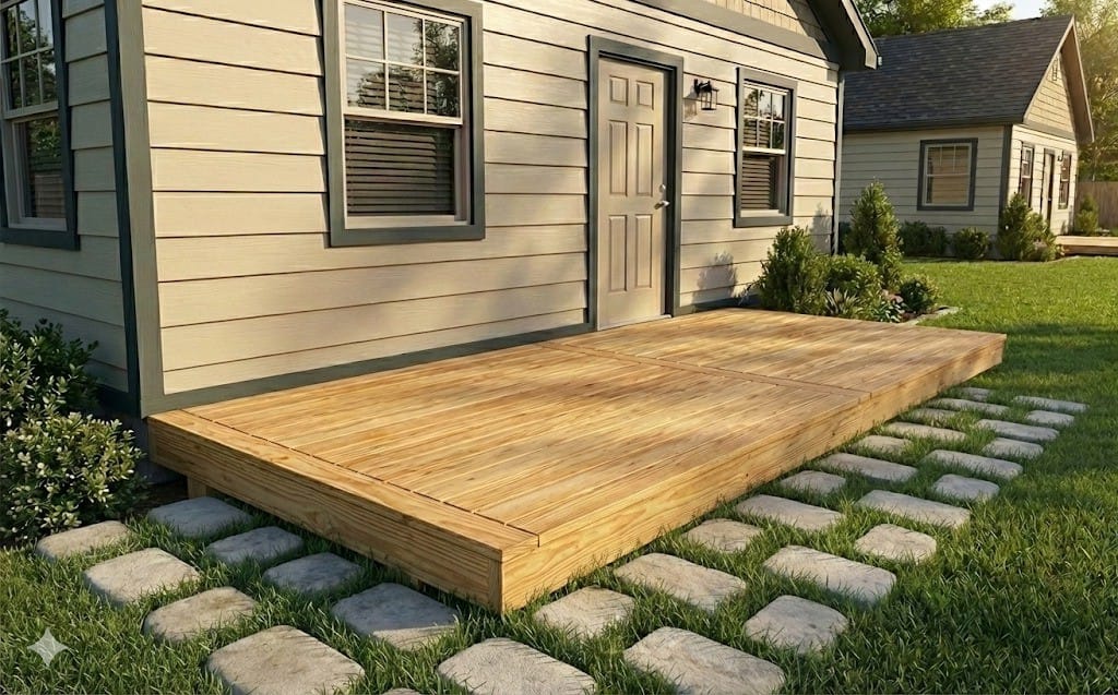 Pressure Treated (Kiln Dried) Wood Deck Kit - A - DIY