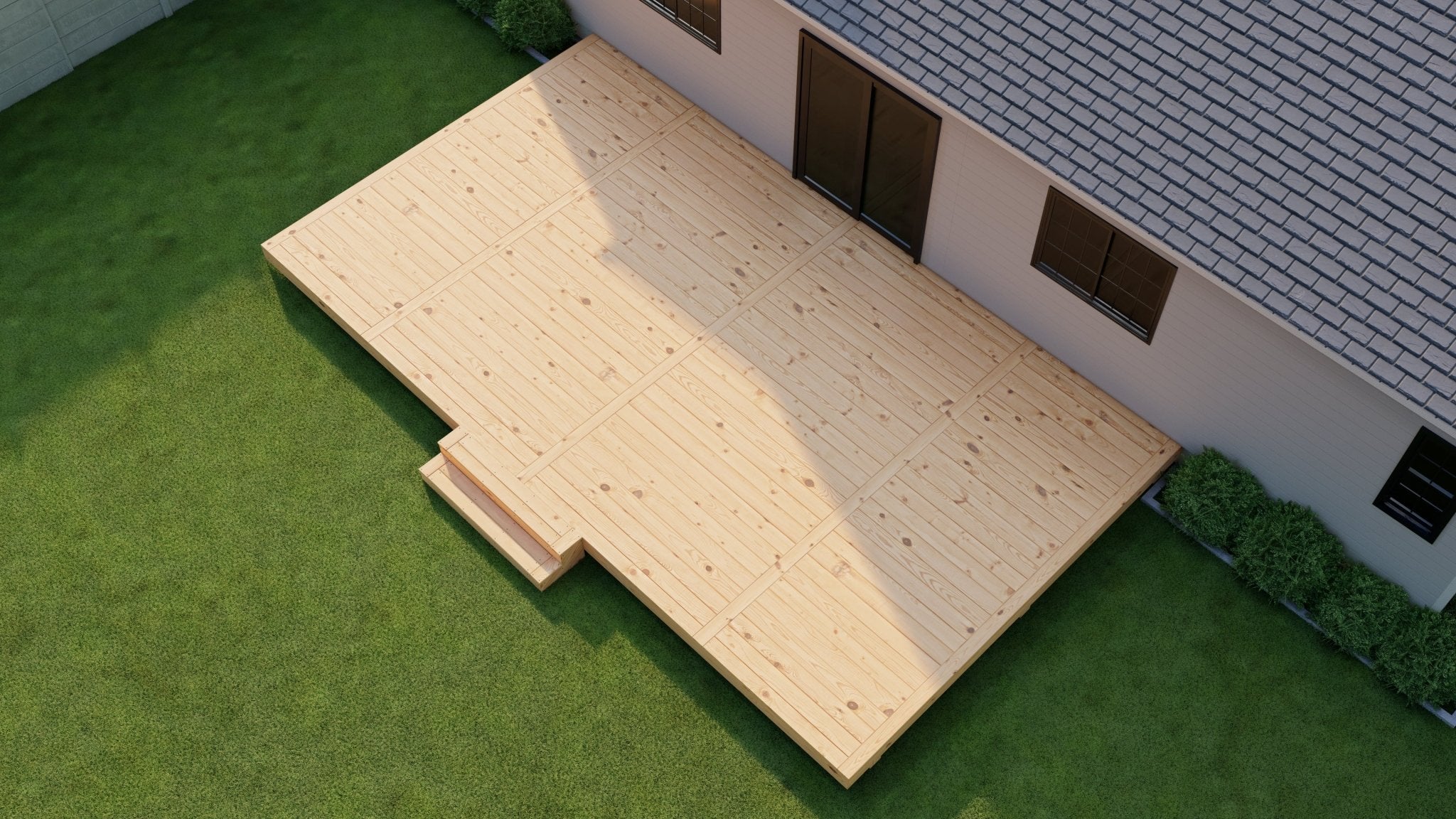 Pressure Treated (Kiln Dried) Wood Deck Kit - A - DIY