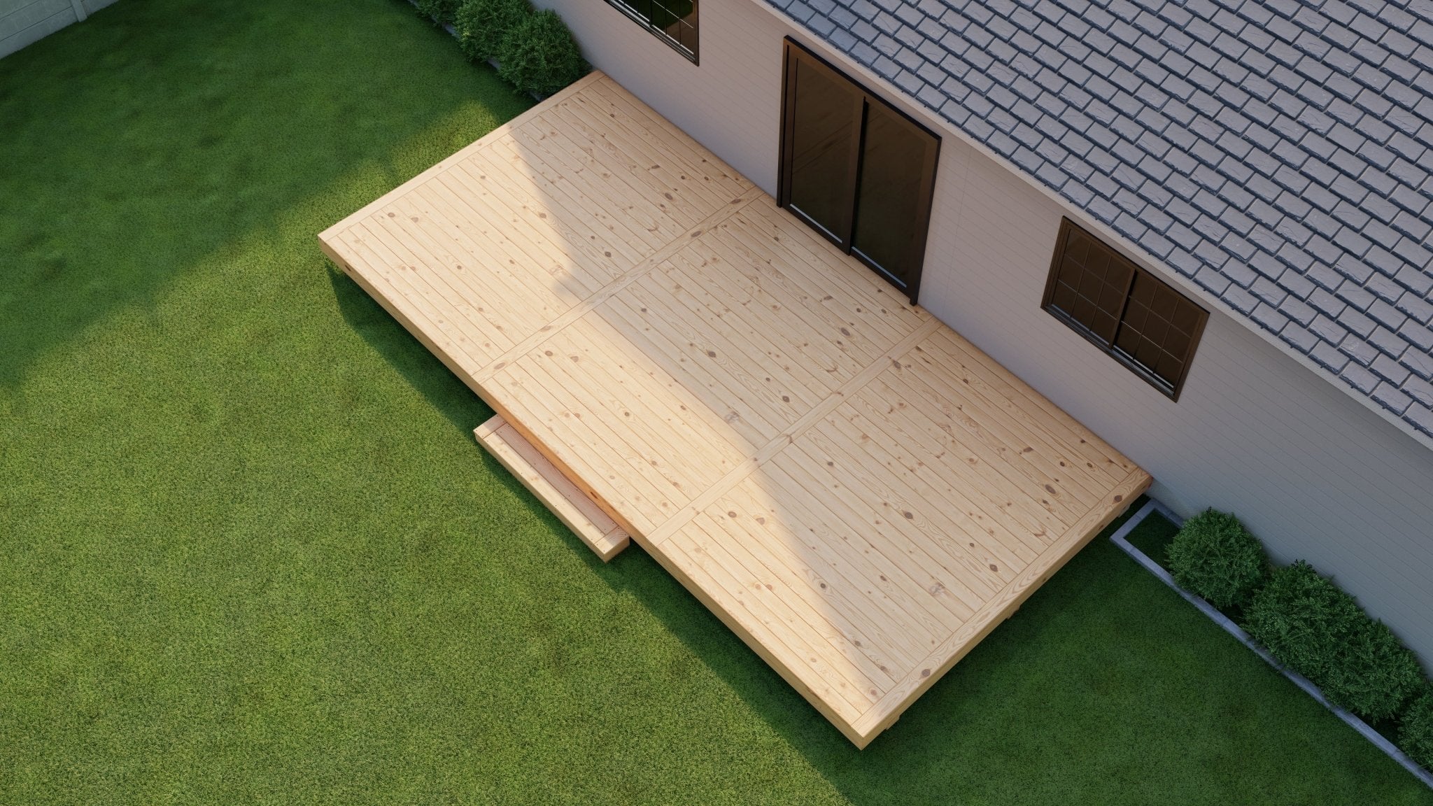 Pressure Treated (Kiln Dried) Wood Deck Kit - A - DIY