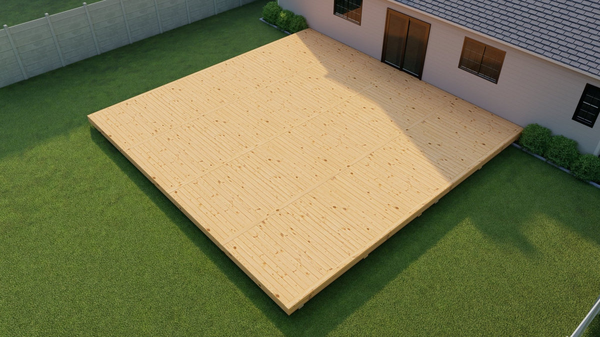 Pressure Treated (Kiln Dried) Wood Deck Kit - A - DIY