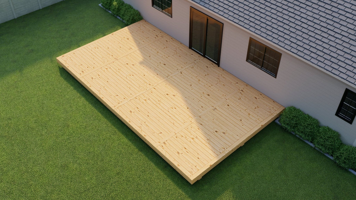 Pressure Treated (Kiln Dried) Wood Deck Kit - A - DIY