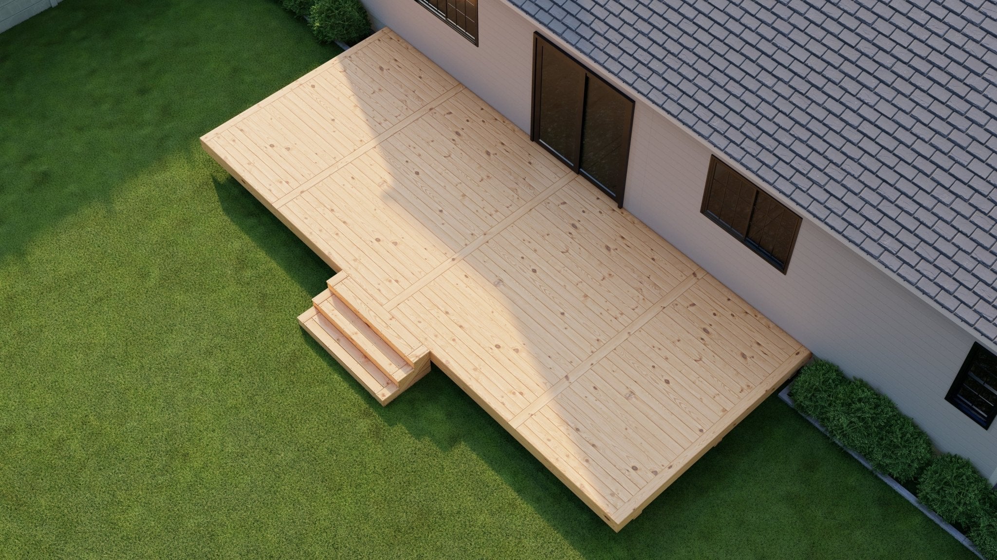 Pressure Treated (Kiln Dried) Wood Deck Kit - A - DIY