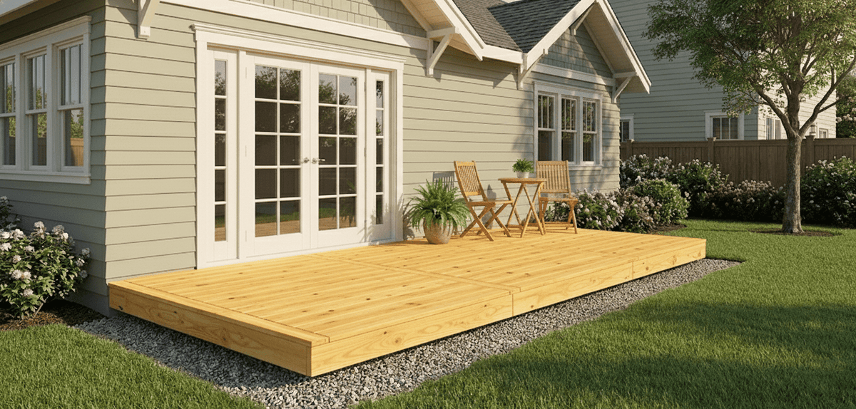 Pressure Treated (Kiln Dried) Wood Deck Kit - A-DIY