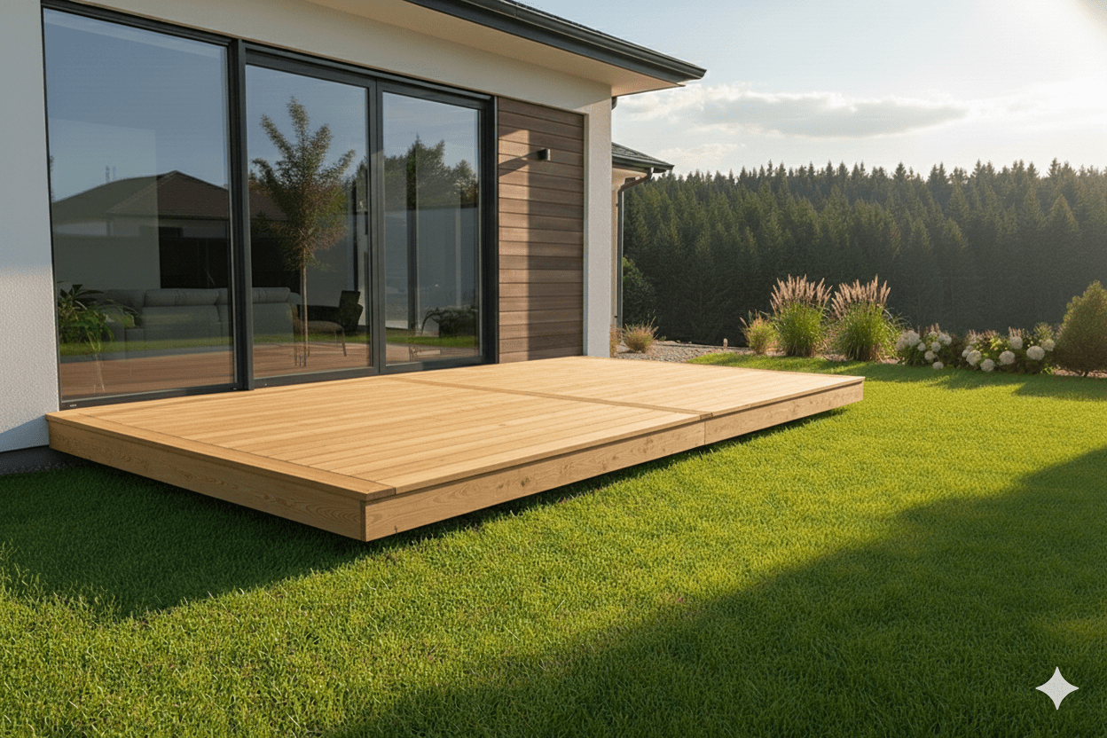 Pressure Treated (Kiln Dried) Wood Deck Kit - A - DIY