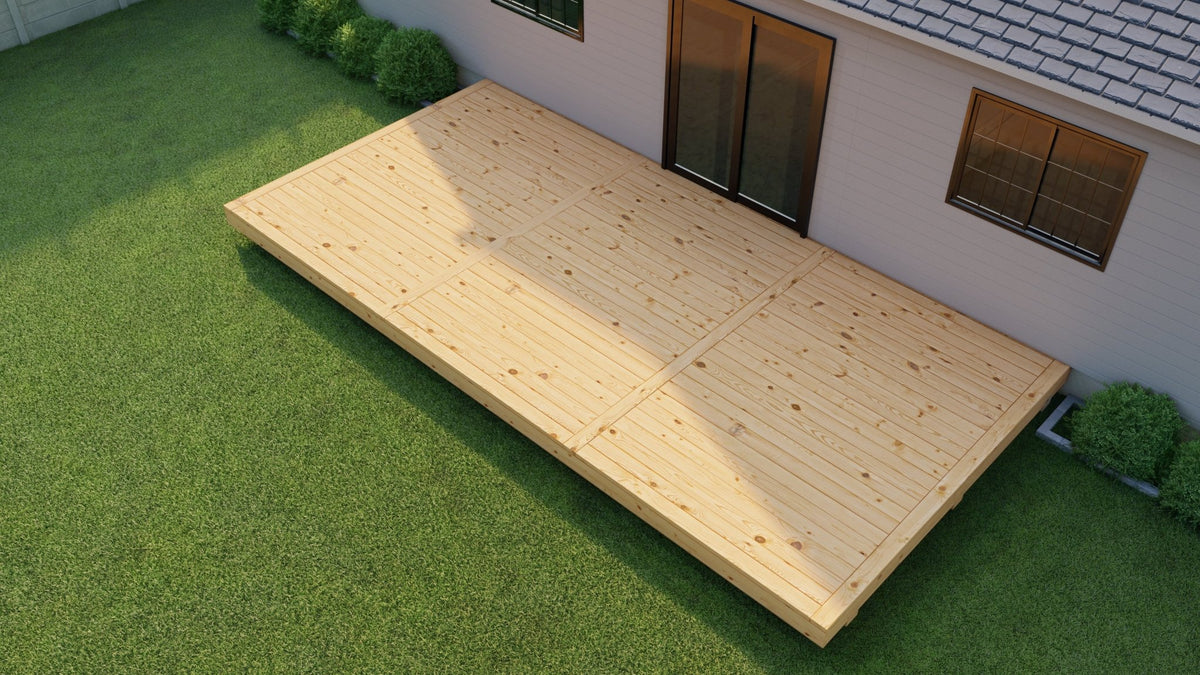 Pressure Treated (Kiln Dried) Wood Deck Kit - A - DIY