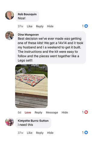 Customer photo of a finished A-DIY deck